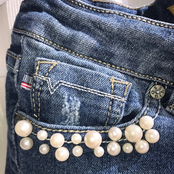 Vigoss Blue Denim Shorts Girls Size 10 - Picture 4 of 8